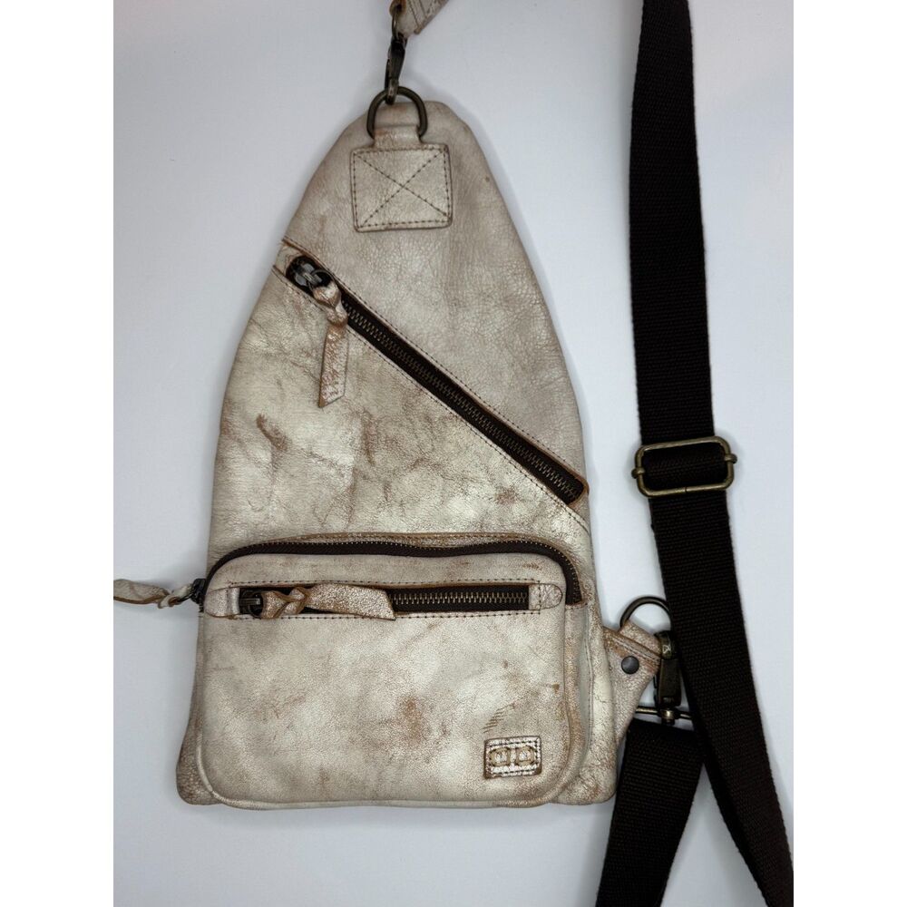 BED STU Andie Sling Leather Crossbody Backpack Nectar Lux - Picture 3 of 16